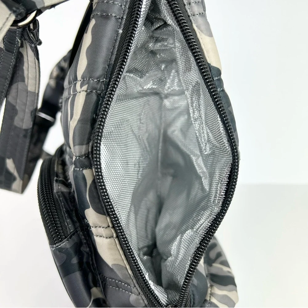 Lug Zipliner Camo Hobo Crossbody Lightweight Convertible Travel Organizer Bag